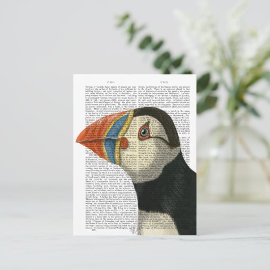 Puffin Portrait Briefkaart (Staand voorkant)