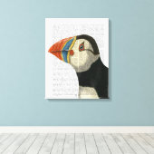 Puffin Portrait Canvas Afdruk (Insitu (Houten vloer))