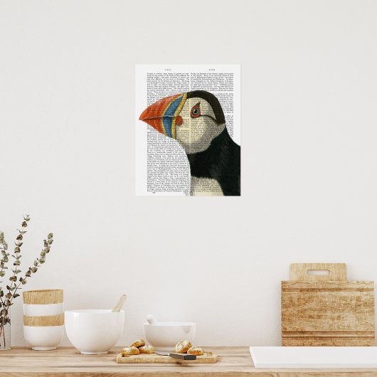 Puffin Portrait Poster (Keuken)