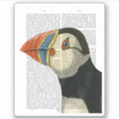 Puffin Portrait Sticker (Voorkant)