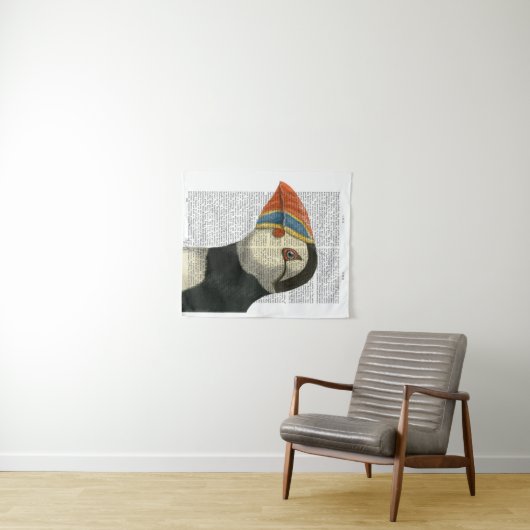 Puffin Portrait Wandkleed (In Situ (horizontaal))