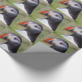 Puffin Portrait Wrapping Paper Cadeaupapier (Hoek)
