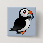 Puffin Prowess Vierkante Button 5,1 Cm (Voorkant)