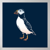 Puffin | Puffin Winter Wall Afdrukken voor kinderd Poster (Voorkant)