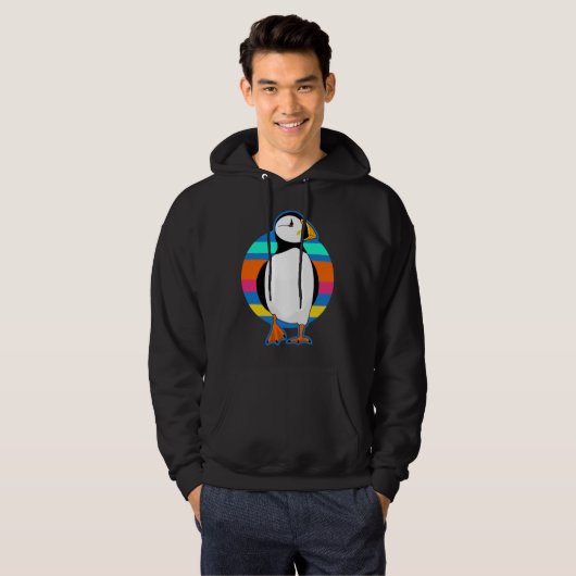 Puffin Retro Puffin Hoodie (Voorkant volledig)