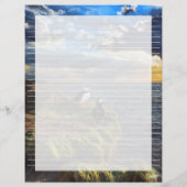 Puffin Rock Lined - 8.5" x 11" briefpapier blad (Achterkant)