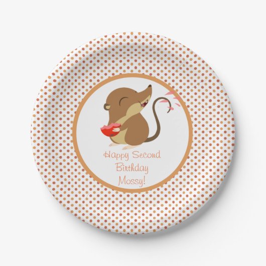 Puffin Rock Party Bord - Mossy (Voorkant)