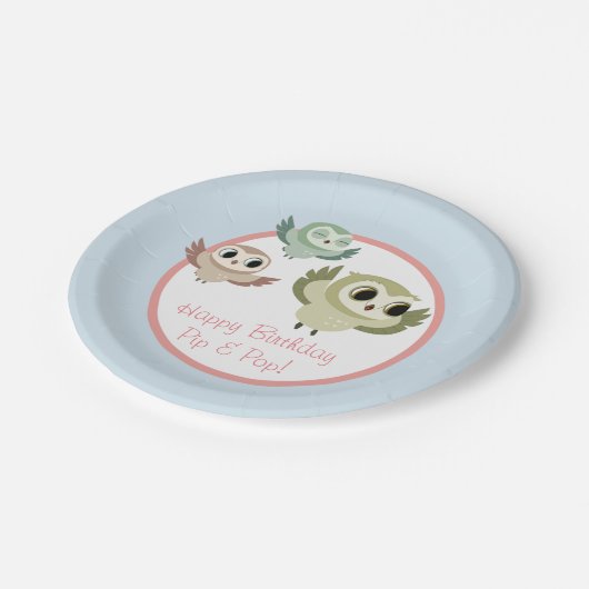 Puffin Rock Party Cup - The Hoots Papieren Bordje (Gekanteld)