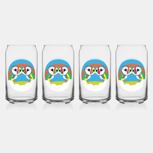 Puffin Rocks Blikvorm Glas (Achterkant)