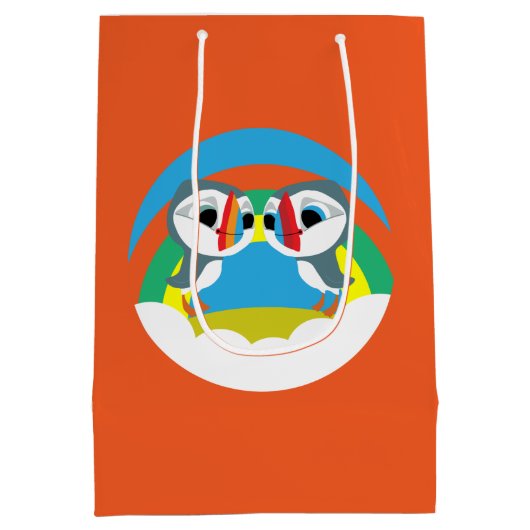 Puffin Rocks Medium Cadeauzakje (Achterkant)