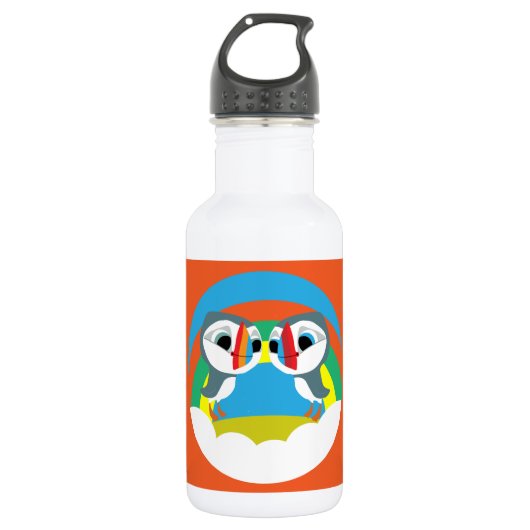 Puffin Rocks Waterfles (Voorkant)