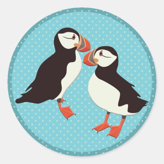 Puffin Ronde Sticker (Voorkant)