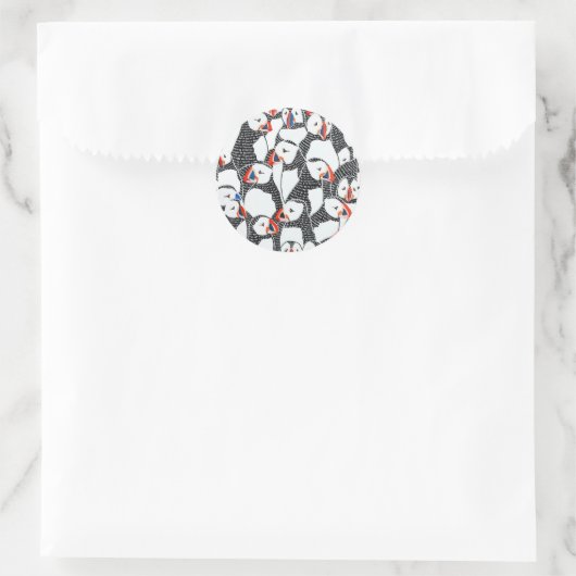 Puffin Ronde Sticker (Tas)