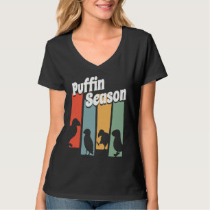 Puffin Season Retro Puffin Mannen Vrouwen T-shirt