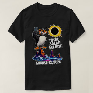 Puffin Selfie Totale Zonsverduistering IJsland 202 T-shirt