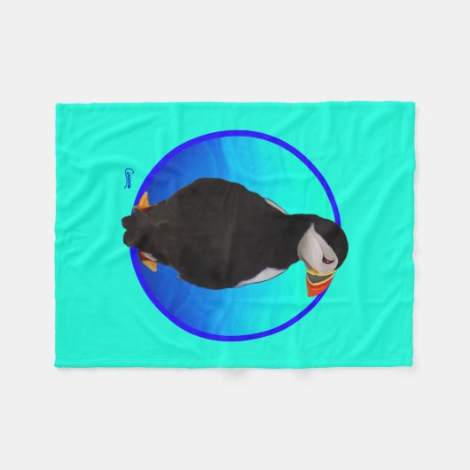 Puffin - Small Fleece Blanket (Voorkant (Horizontaal))
