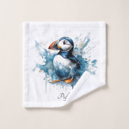 Puffin Splash, aangepast Bad Handdoek