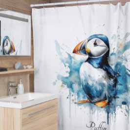 Puffin Splash, aangepast Douchegordijn