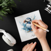 Puffin Splash, aangepast Feestdagenkaart