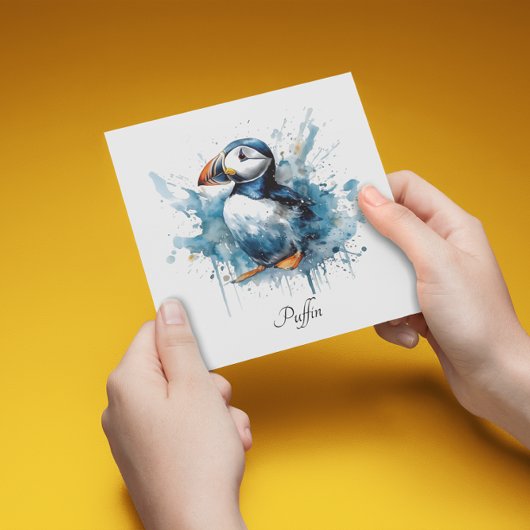 Puffin Splash, aangepast Feestdagenkaart