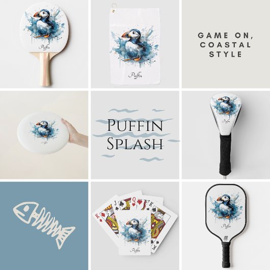 Puffin Splash, aangepast Golfheadcover