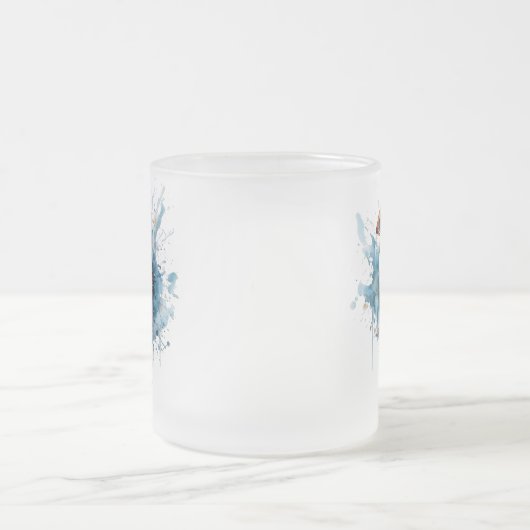 Puffin Splash, aangepast Matglas Koffiemok (Center)