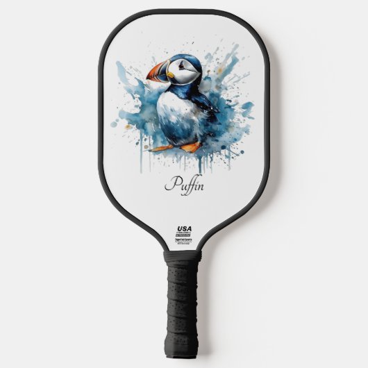 Puffin Splash, aangepast Pickleball Paddle (Achterkant)