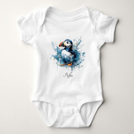 Puffin Splash, aangepast Romper (Voorkant)