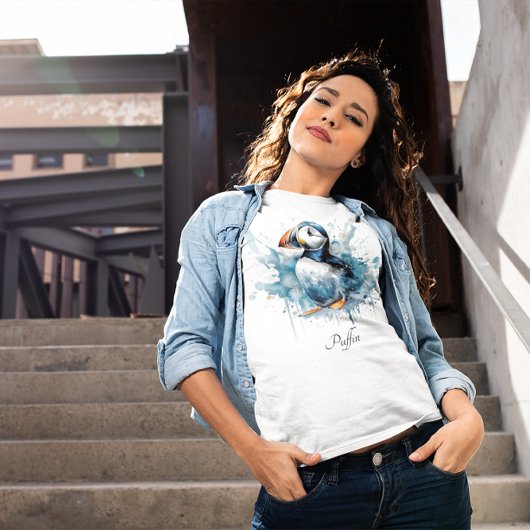 Puffin Splash, aangepast T-shirt
