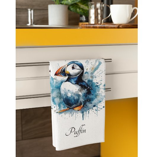 Puffin Splash, aangepast Theedoek