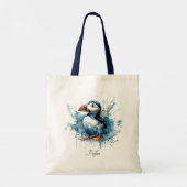 Puffin Splash, aangepast Tote Bag (Achterkant)