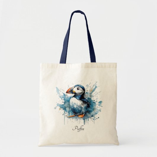 Puffin Splash, aangepast Tote Bag (Voorkant)
