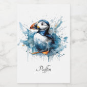 Puffin Splash, aangepast Voedselcontainer Etiket (Enkel label)