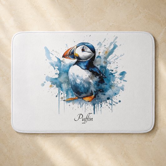 Puffin Splash, op maat Badmat