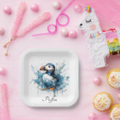 Puffin Splash, op maat gemaakt Papieren Bordje (Feest)