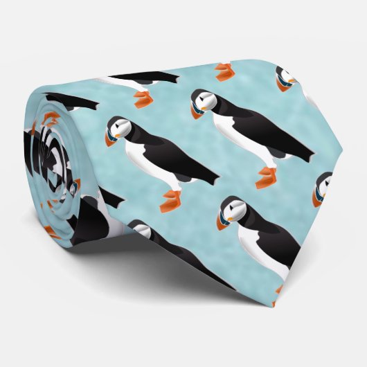 puffin stropdas (Opgerold)