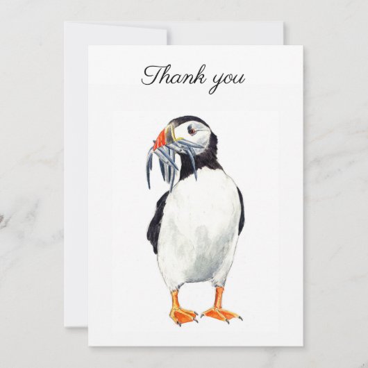 Puffin Thank you card Bedankkaart (Voorkant)