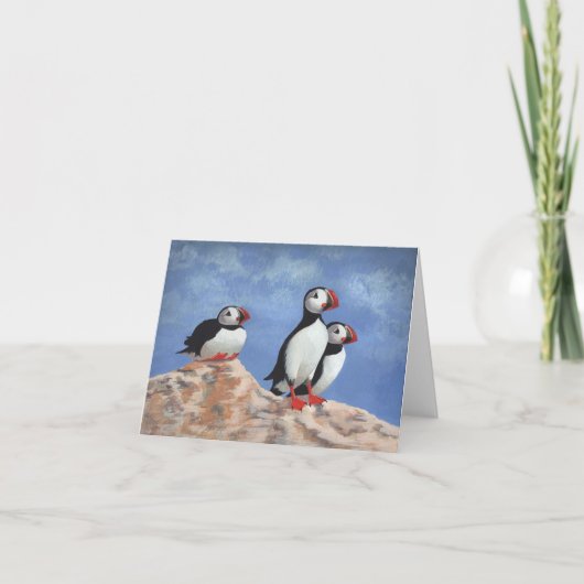 Puffin Trio Bedankkaart (Voorkant)