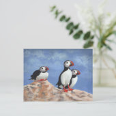 Puffin Trio Briefkaart (Staand voorkant)