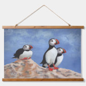 Puffin Trio Hangend Wandkleed (Voorkant)