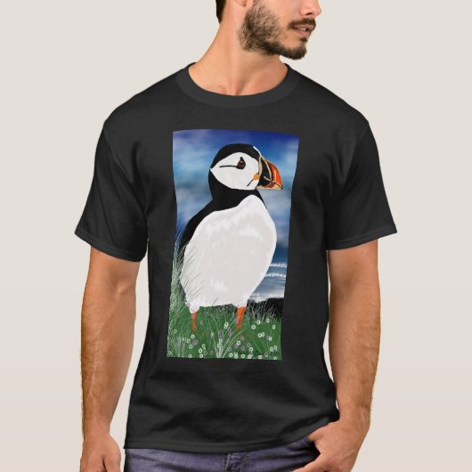 Puffin TShirt, Northumberland Puffin T Shirt (Voorkant)