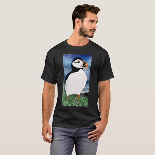 Puffin TShirt, Northumberland Puffin T Shirt (Voorkant volledig)