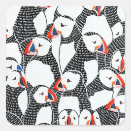 Puffin Vierkante Sticker