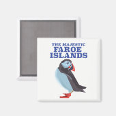 Puffin-vogel op de Faeröer Magneet (Voorkant / Achterkant)