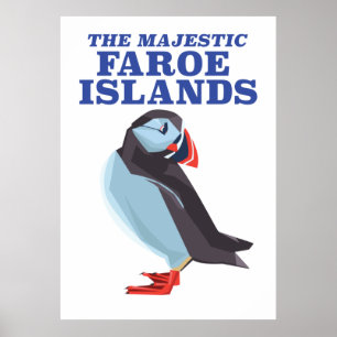 Puffin-vogel op de Faeröer Poster