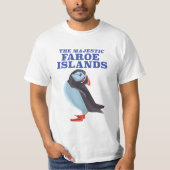 Puffin-vogel op de Faeröer T-shirt (Voorkant)