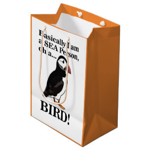 Puffin vogel zeevogel grappige verjaardag medium cadeauzakje