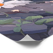 Puffin Vogelportret Dierlijke Schilderij Wildlife  Poster (Hoek)