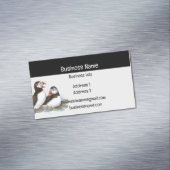 Puffin Waterverf BirdNature Wildlife Magnetisch Visitekaartje (Voorbeeld)