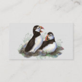 Puffin Waterverf BirdNature Wildlife Visitekaartje (Achterkant)